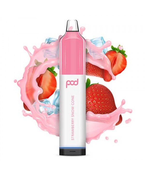 Pod Juice Synthetic Mesh 5500 Strawberry Snow Cone Disposable Vape Pen