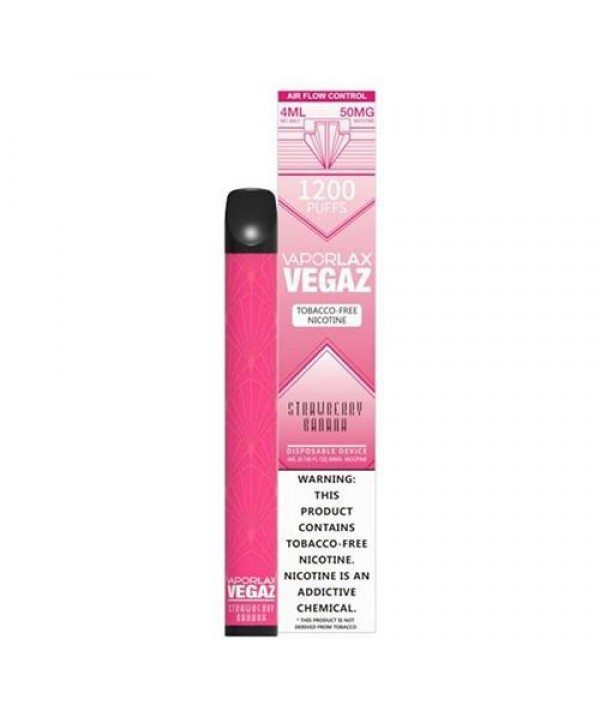 VaporLAX VEGAZ Strawberry Banana Disposable Vape Pen