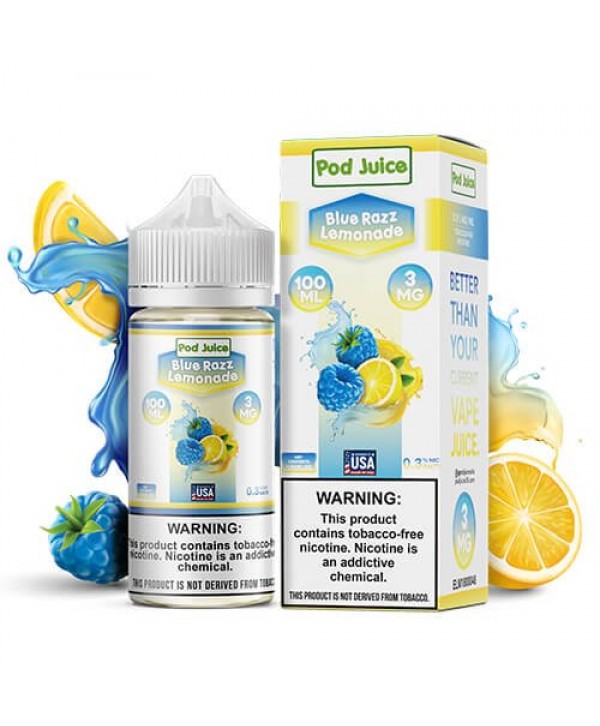 Pod Juice Synthetic Blue Razz Lemonade eJuice