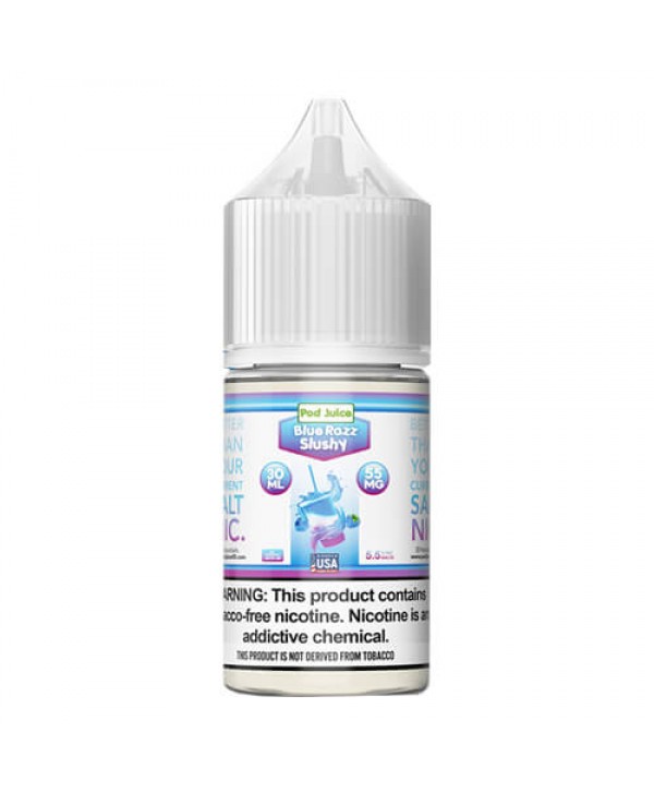 Pod Juice Synthetic Salts Blue Razz Slushy eJuice