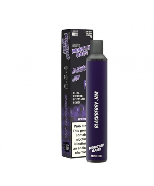 Monster Bars 3500 Blackberry Jam Disposable Vape Pen