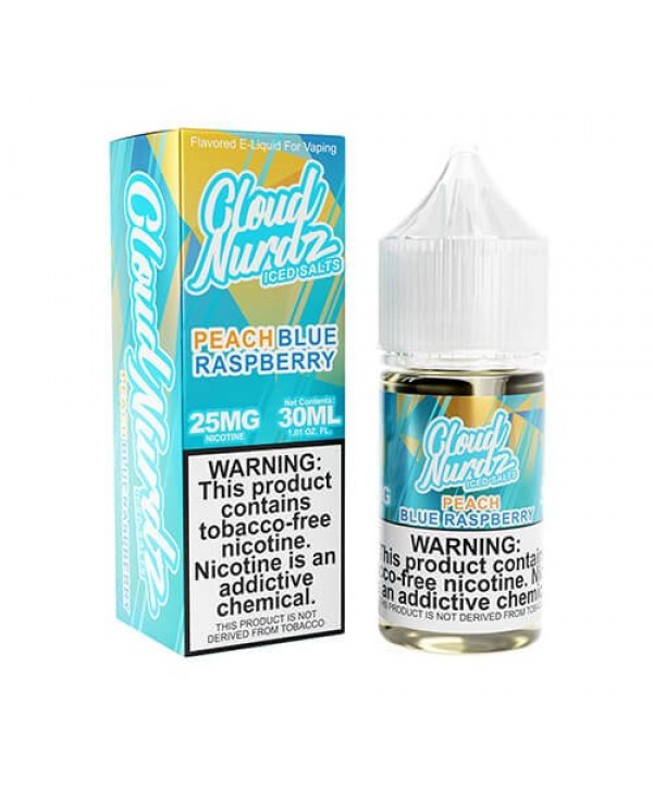 Cloud Nurdz Salts Peach Blue Raspberry Iced eJuice