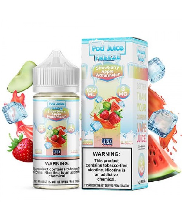 Pod Juice Synthetic Strawberry Apple Watermelon Freeze eJuice