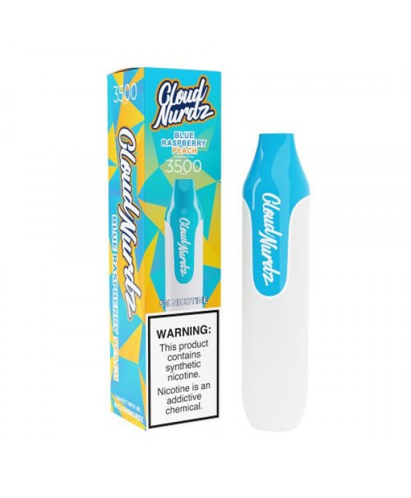 Cloud Nurdz 3500 Blue Raspberry Peach Disposable