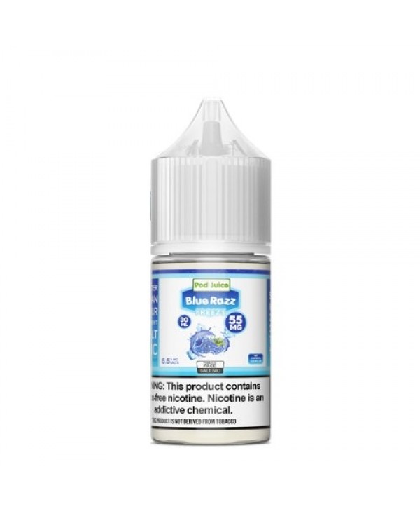 Pod Juice Synthetic Salts Blue Razz Lemonade Freeze eJuice