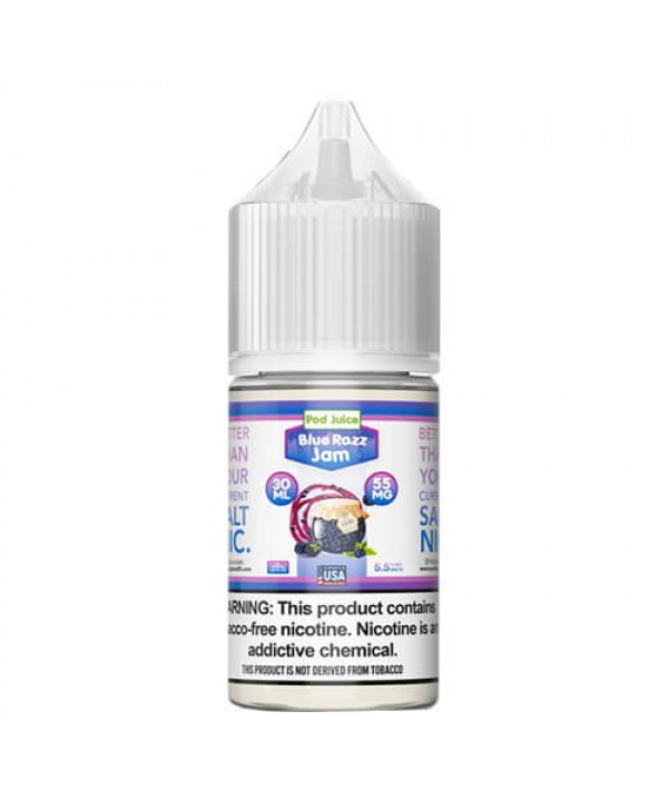 Pod Juice Synthetic Salts Blue Razz Jam eJuice