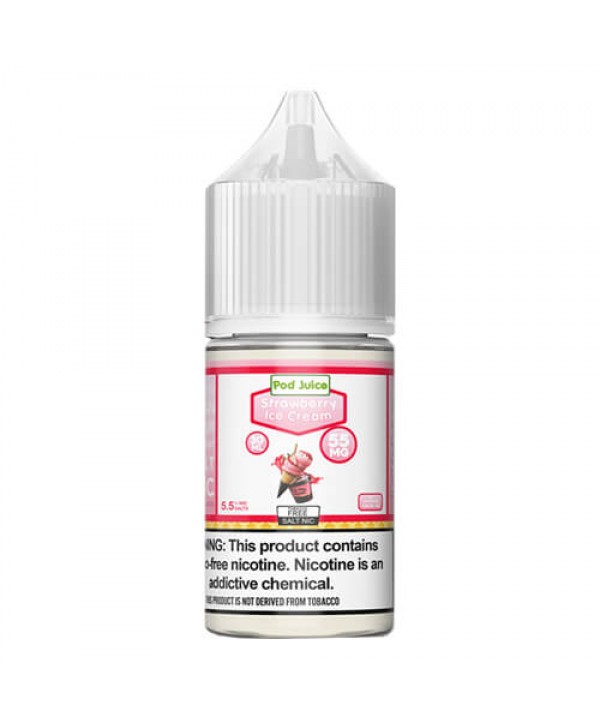 Pod Juice Synthetic Salts Strawberry Ice Cream eJuice