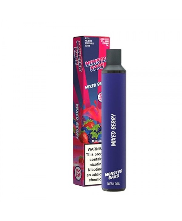 Monster Bars 3500 Mixed Berry Disposable Vape Pen