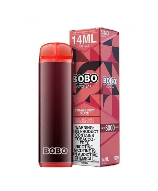 VaporLax BOBO Tobacco-Free Strawberry Glaze Disposable Vape