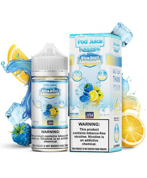 Pod Juice Synthetic Blue Razz Lemonade Freeze eJuice