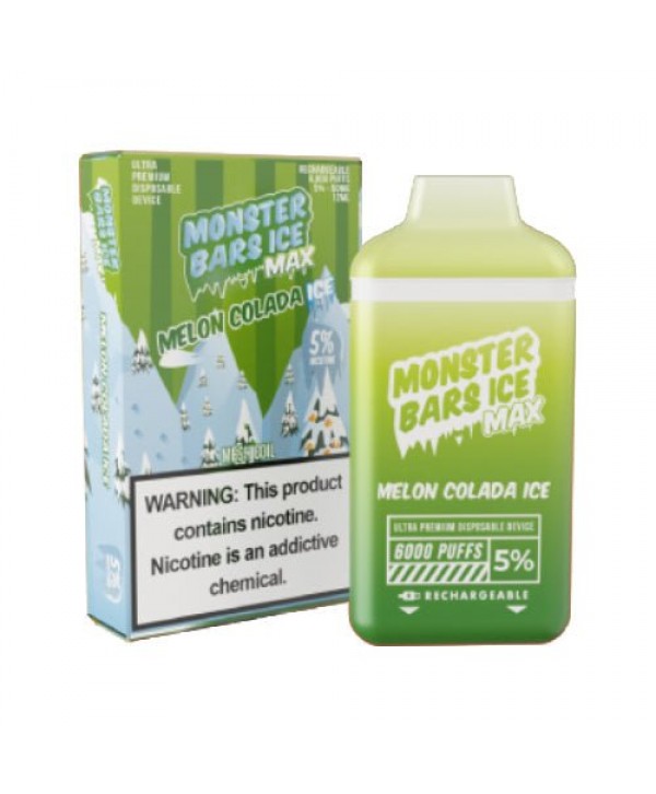 Monster Bars MAX 6k Melon Colada Ice Disposable Vape Pen