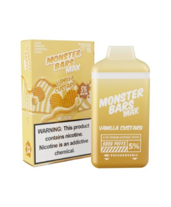 Monster Bars MAX 6k Vanilla Custard Disposable Vape Pen